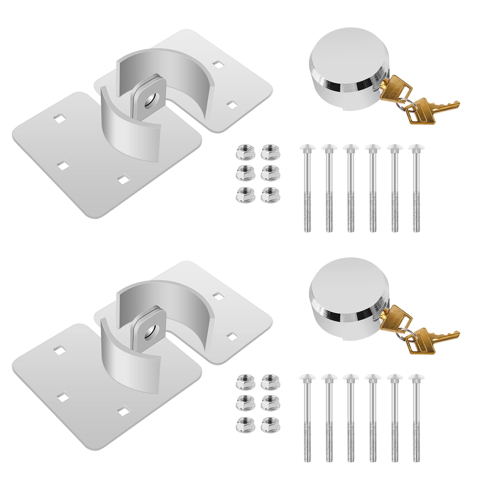 Buy BEVISKkki 2 Pack Van Door Padlock Heavy Duty Steel Garage Door Lock