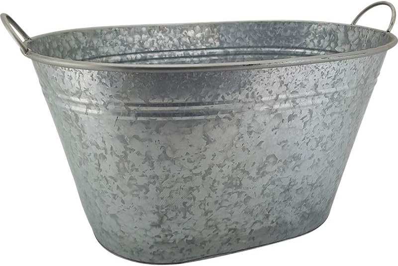 Zinkwanne Pflanztopf, Metallwanne Garten, Zinkbottich Garten, Dekowanne