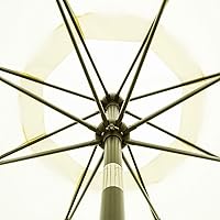 Vista 7 de Sunnyglade Sombrilla de patio de 9 pies para exteriores con 8 varillas resistentes (beige)