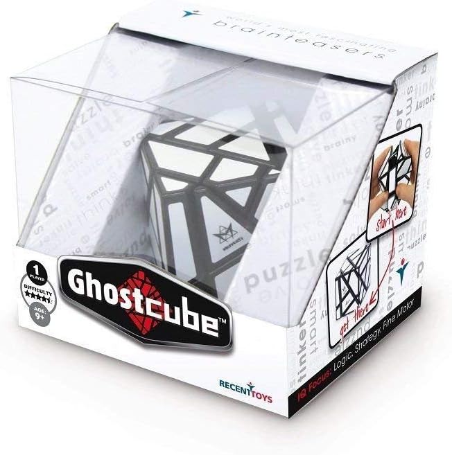 Project Genius Ghost Cube, Multicolor, Shape Puzzle, Shape 3x3, 3x,3 Speed Cube, Brain Teaser, Puzzle Cube, Gift for Children, Gift for Teen Boy, 3x3 cube