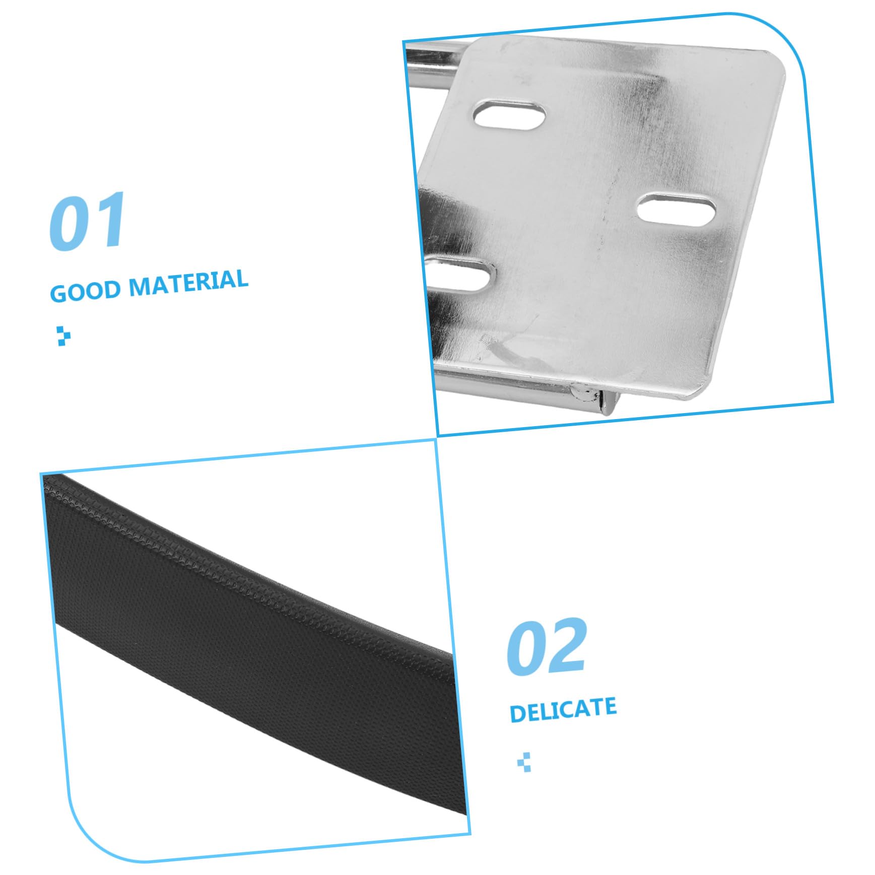 NUOBESTY 2pezzi Braccioli Ricambio Sedie Ufficio Staffa Anelli Braccioli Plastica Scrivania Sedia Computer Nera