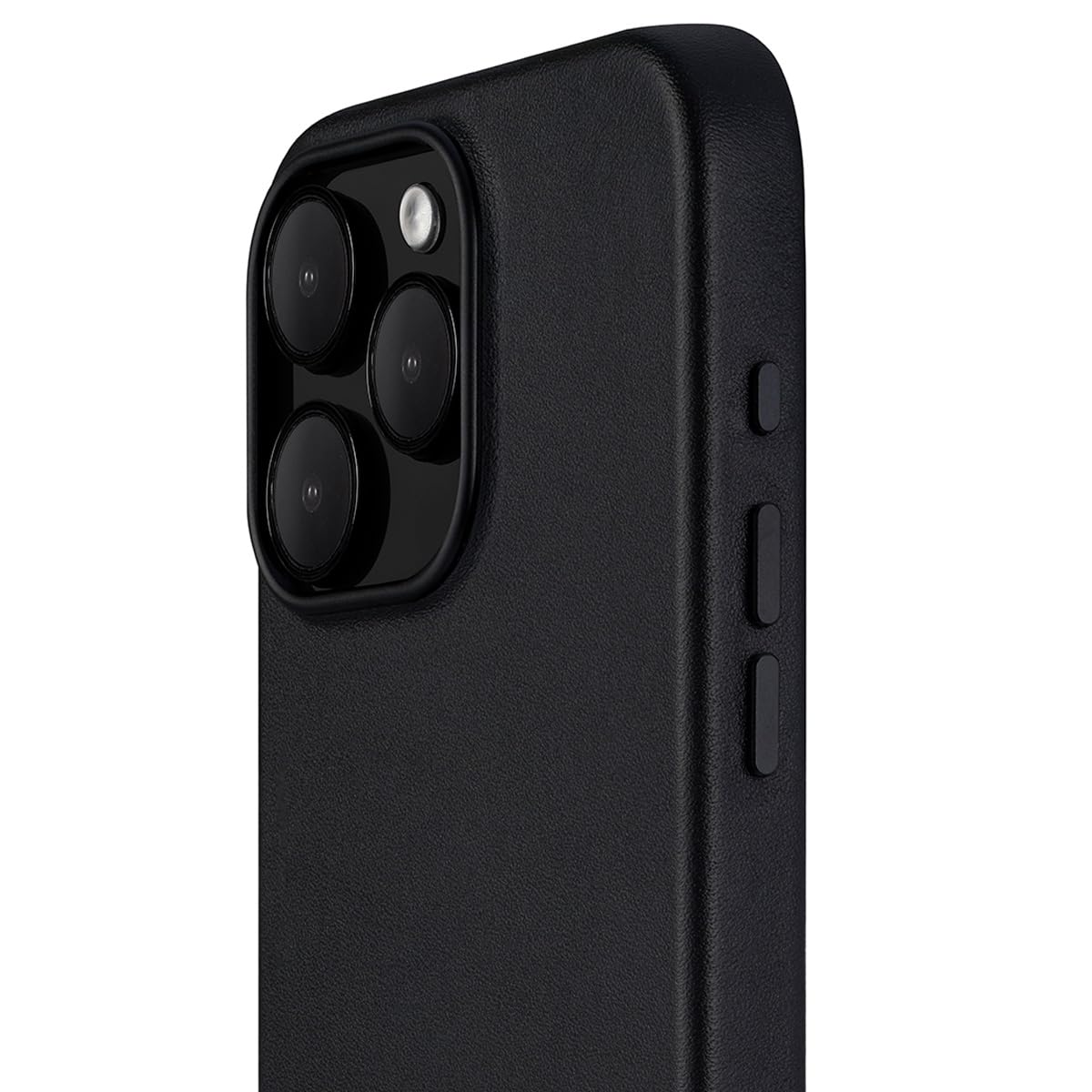 Custodia in pelle progettata per iPhone 15 Pro, custodia in vera pelle,magneti integrati compatibile con MagSafe-Mezzanotte