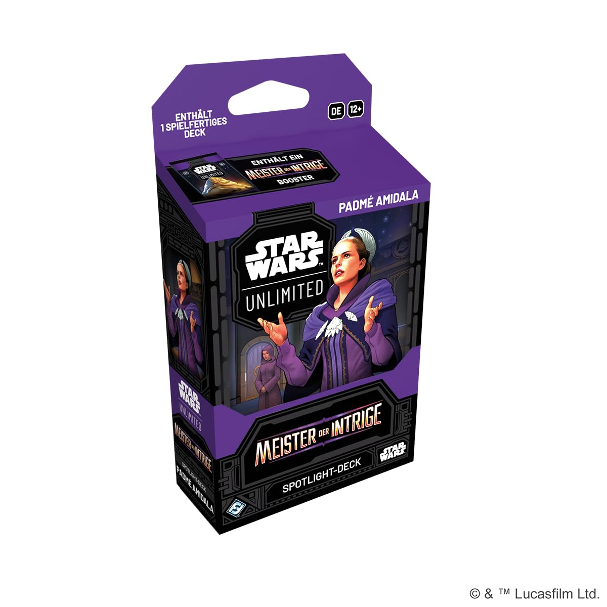 Asmodee - FFG - Star Wars: Unlimited Trading Card Game - Mistrz Intrygi - Spotlight Deck Padmé Amidala, ekskluzywne karty, TCG dla dzieci i dorosłych, wiek 12+, 2+ graczy, 20 minut, niemiecki
