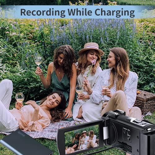 ORDRO Video Camera Camcorder 1080P 30FPS Digital Camera, IR Night Vision Vlogging Kids Video Camera for Beginners YouTube, 3.0'' IPS Screen 18X Zoom Camcorder with 16G Card, 2 Batteries - Image 4