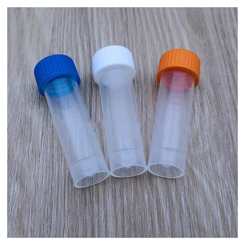 Cristalería de Laboratorio Tubos de ensayo de plástico PP de 5 ml (paquete de 50/100/200/300/400 unidades)(300pcs)