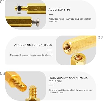 Geekworm for Raspberry Pi Installation Tool 100 Pcs/Lot M2.5 Series Hex Brass Spacer/Standoffs + Nuts + Screws w/Storage Case for Raspberry Pi 5/4B/3B+/3B/3A+/Zero W/2W Accessories Kit