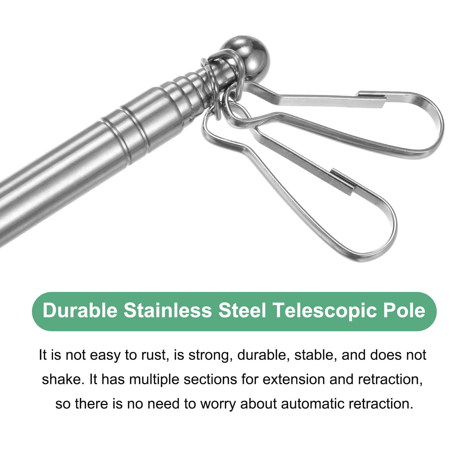 M METERXITY 4-Pack 3.94Ft/1.2M Telescopic Handheld Flagpoles - Image 4