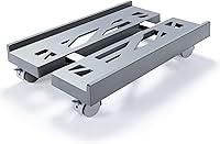 Vista 8 de Soporte de CPU móvil ajustable, Soporte de torre de computadora ventilado con 4 ruedas con rodamientos se adapta a la mayoría de torres de PC