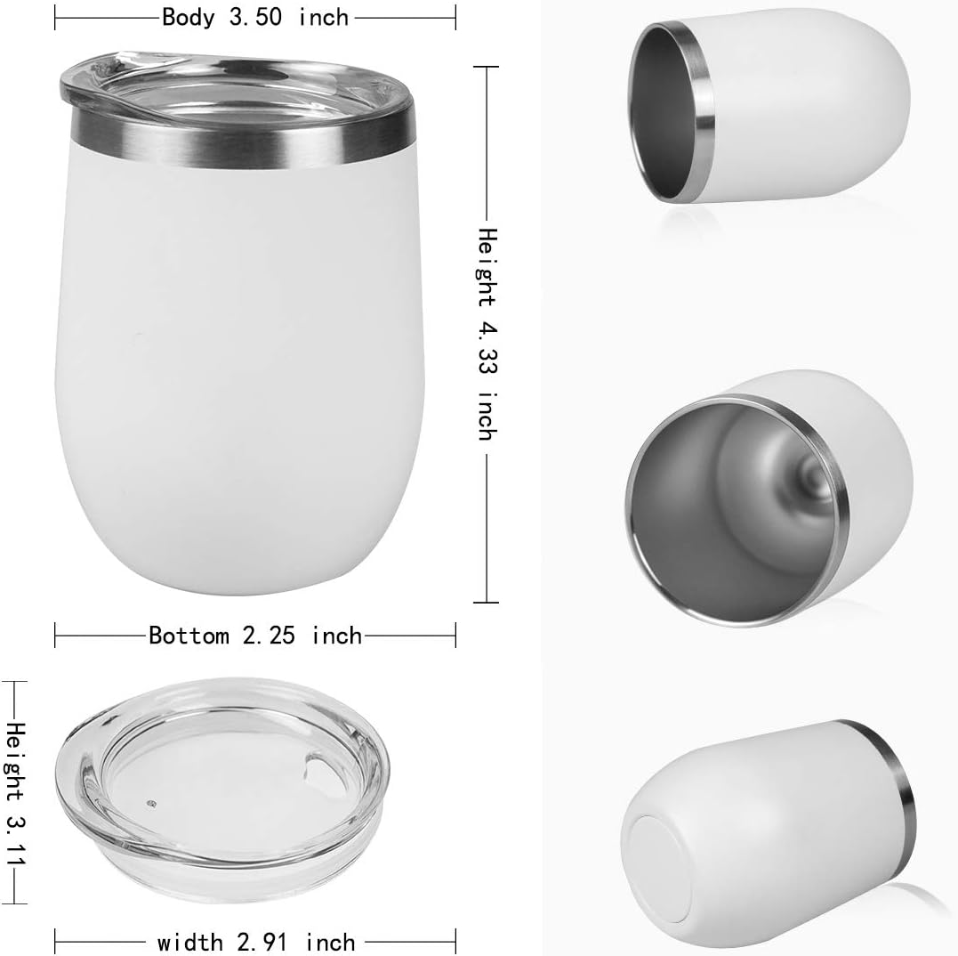 Buy 1 get 1 🔥 Jay Style Wine Tumbler - 12 oz Stainless Steel Tumbler with Lid,Stemless Double Wall Vacuum Insulated Travel Cup for Wine,Coffee,Cocktails(White,12 Pack) Buy 1 get 1 🔥 Jay Style Wine Tumbler - 12 oz Stainless Steel Tumbler with Lid,Stemless Double Wall Vacuum Insulated Travel Cup for Wine,Coffee,Cocktails(White,12 Pack)