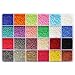 BALABEAD Size Almost Uniform Seed Beads 24000pcs in Box Opaque Color Seed Beads 24 Multicolor Assortment 12/0 Glass Craft Beads 2mm Seed Beads for Jewelry Making, Hole 0.6mm (1000pcs/Color, 24 Colors)