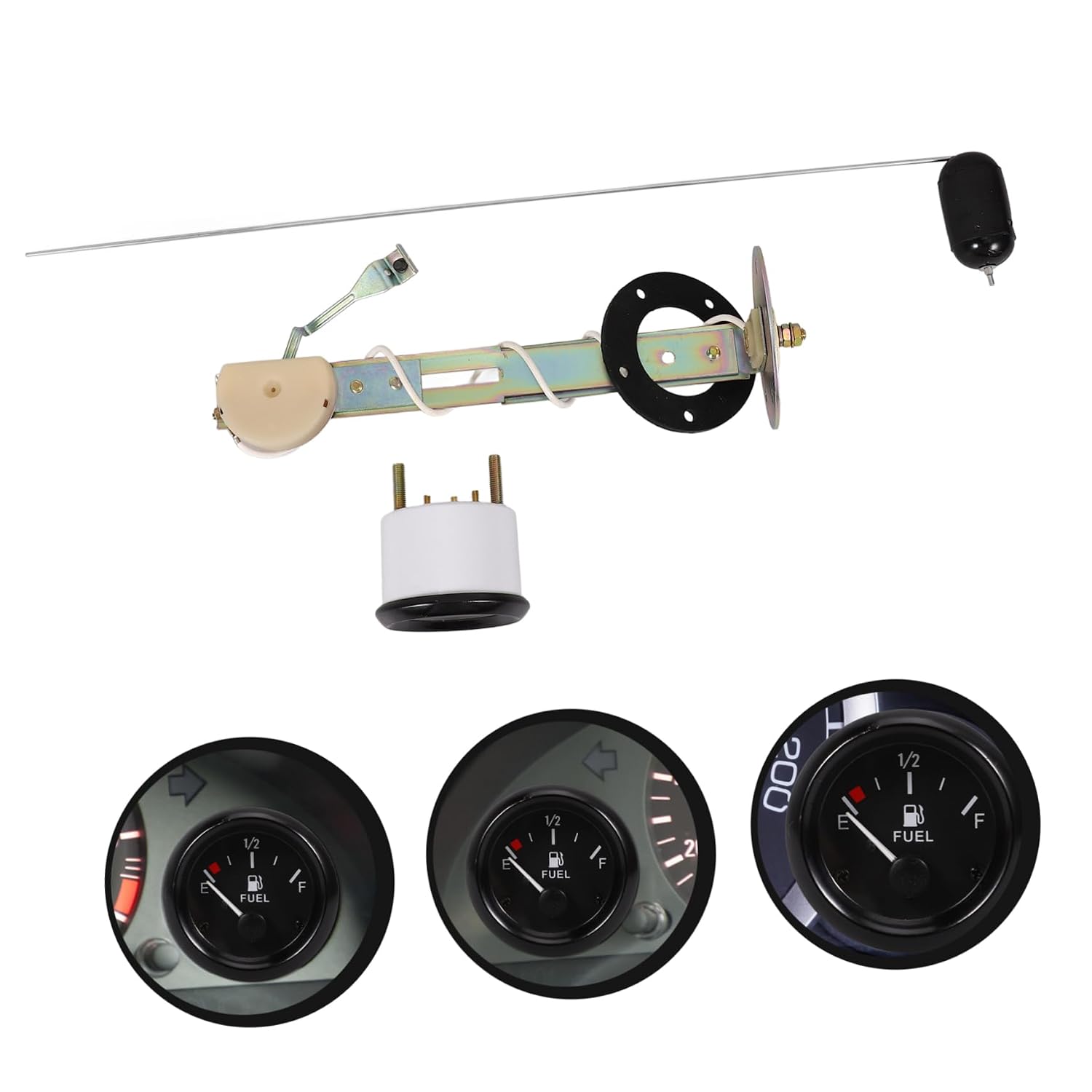 Mikinona Automotive Fuel Level Indicator Gauge with High Brightness LED Display Accurate Measurement Visibility Compatible with Car Brands and Models