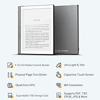 Vista 4 de eReader - Pantalla táctil HD de 5.76 pulgadas, lector de libros electrónicos con 24 temperaturas de color ajustables, luz frontal, 1 GB de RAM y 32