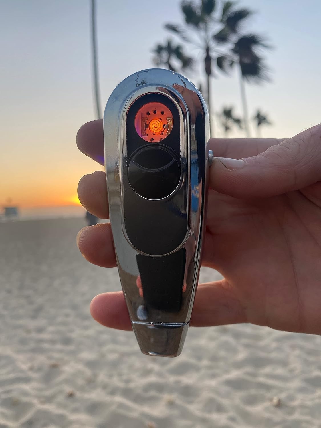 Solopipe Refillable Lighter - Portable & Discreet - Classic Chrome