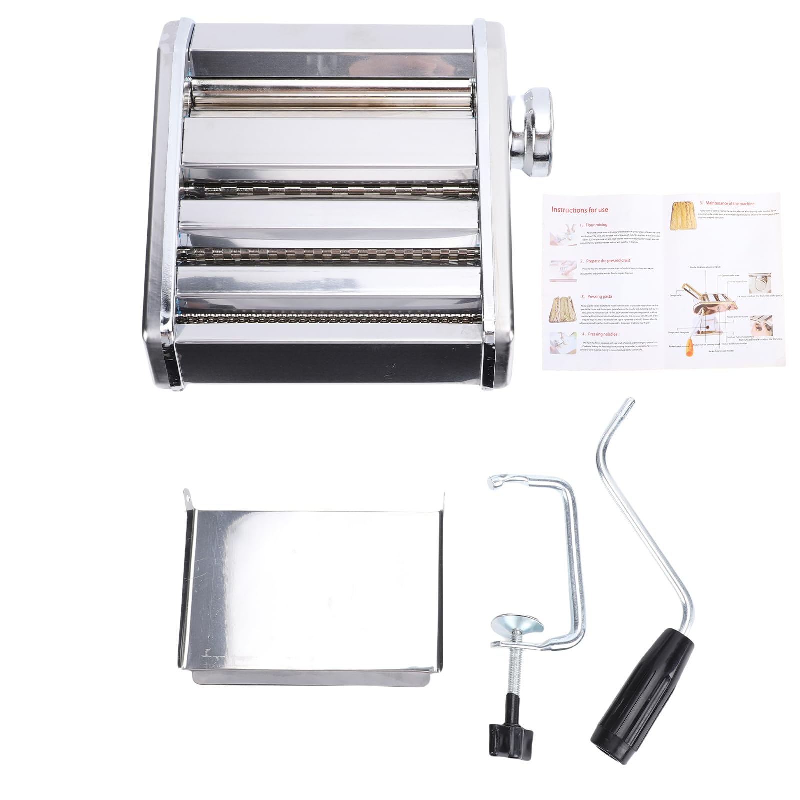 Kavolet Presse-pâte Manuelle en Inox pour Pâtes Maison, 6 Réglages D'épaisseur, 3 Largeurs de Pâtes, Indispensable en Cuisine pour les Amateurs de (Boîte de 160 mousses)