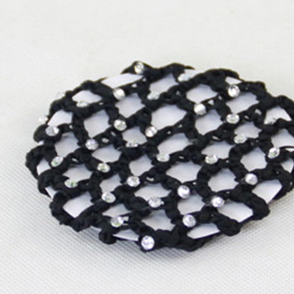 5 pezzi, Retina per Capelli Chignon, Bambina con Perline, ballet bun net, haarnetz, accessori per i capelli,con strass