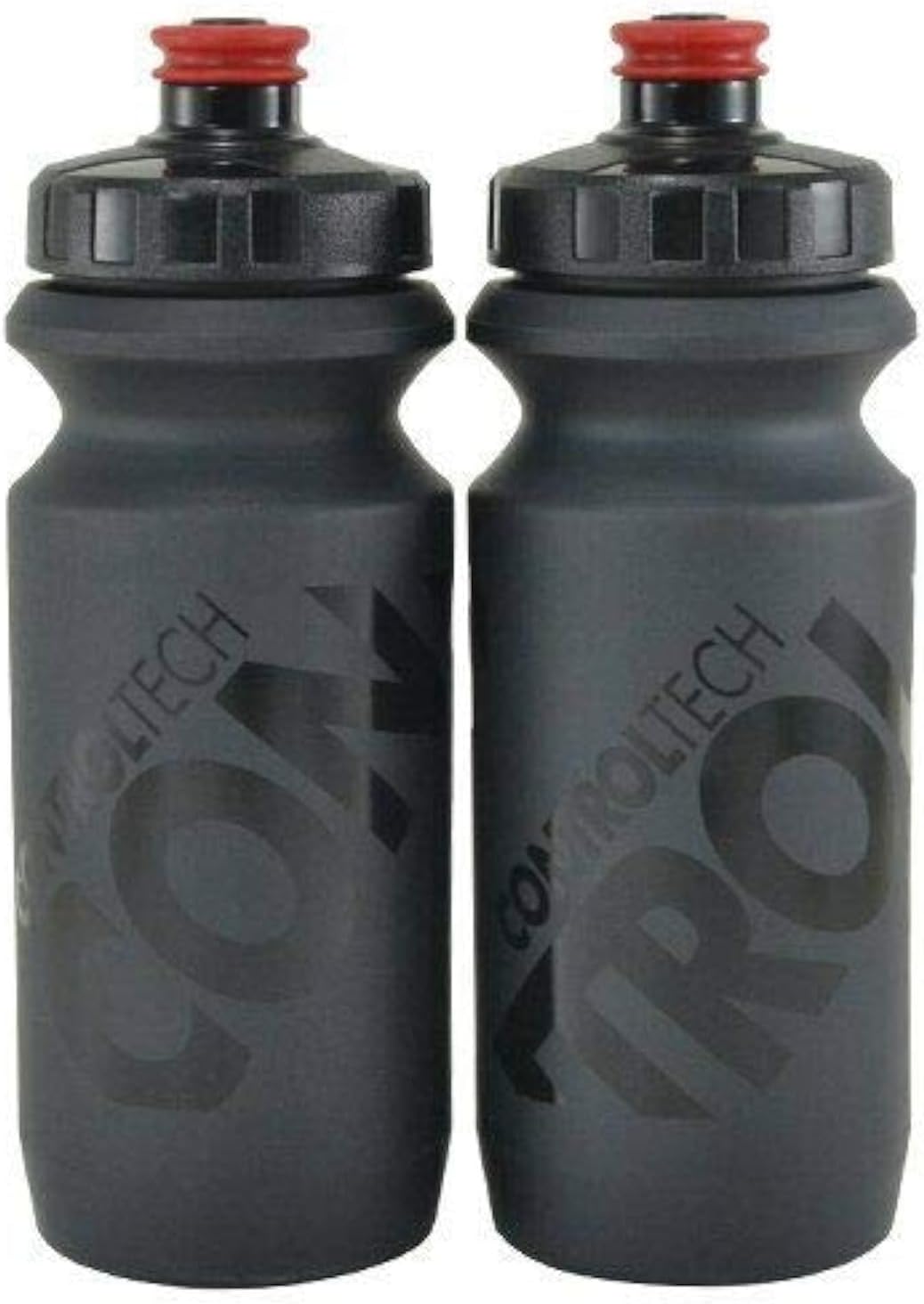 Controltech Wide Mouth Bike Cycling Water Bottle 600 ml Black, 2 Bottle, TB2622