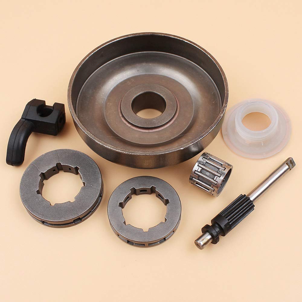 .325 "embrague tambor piñón bomba de aceite engranaje helicoidal compatible con Husqvarna 340345 346XP 350351353445450 piezas de motosierra