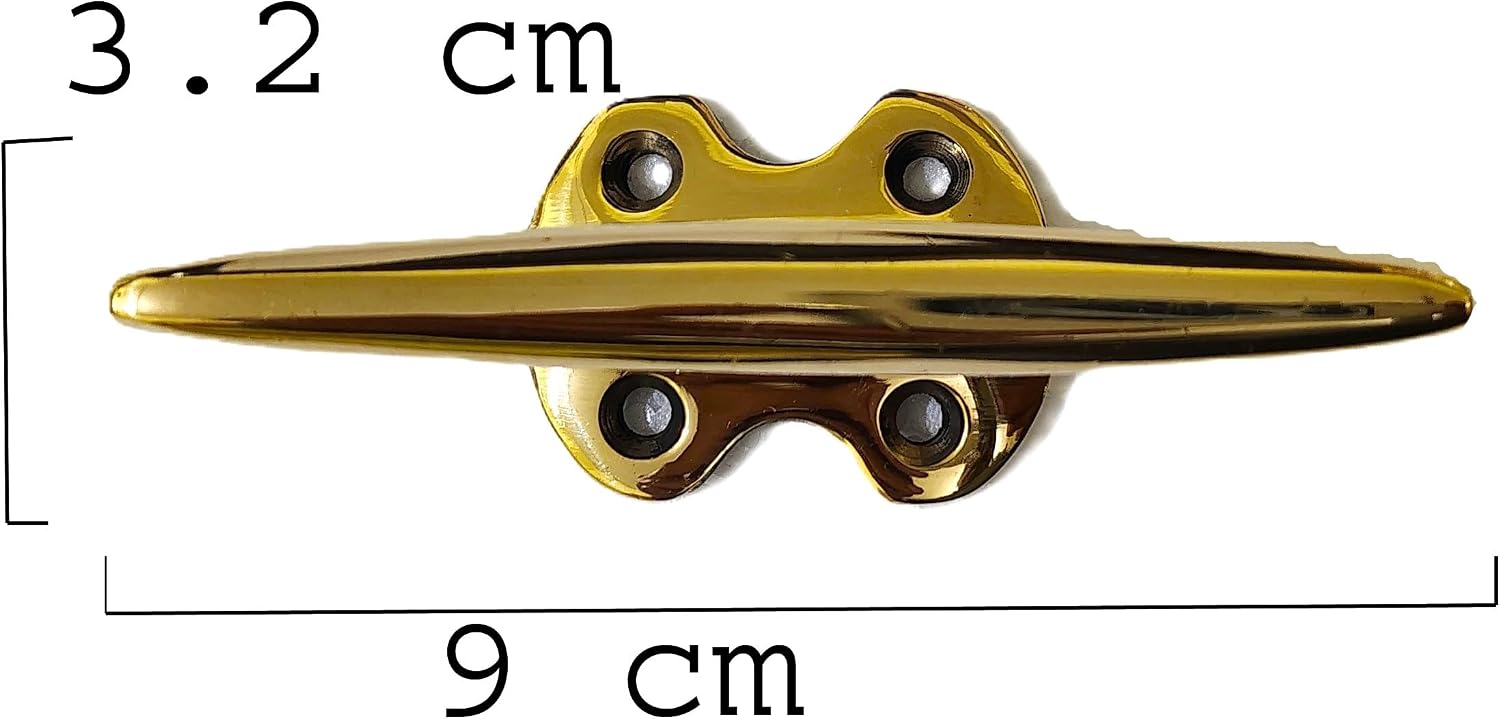 Solid Brass Boat Cleats Hooks Set of 2 PCS Nautical Strong Wall Hook Hanger Rope Hook Towell Hanger