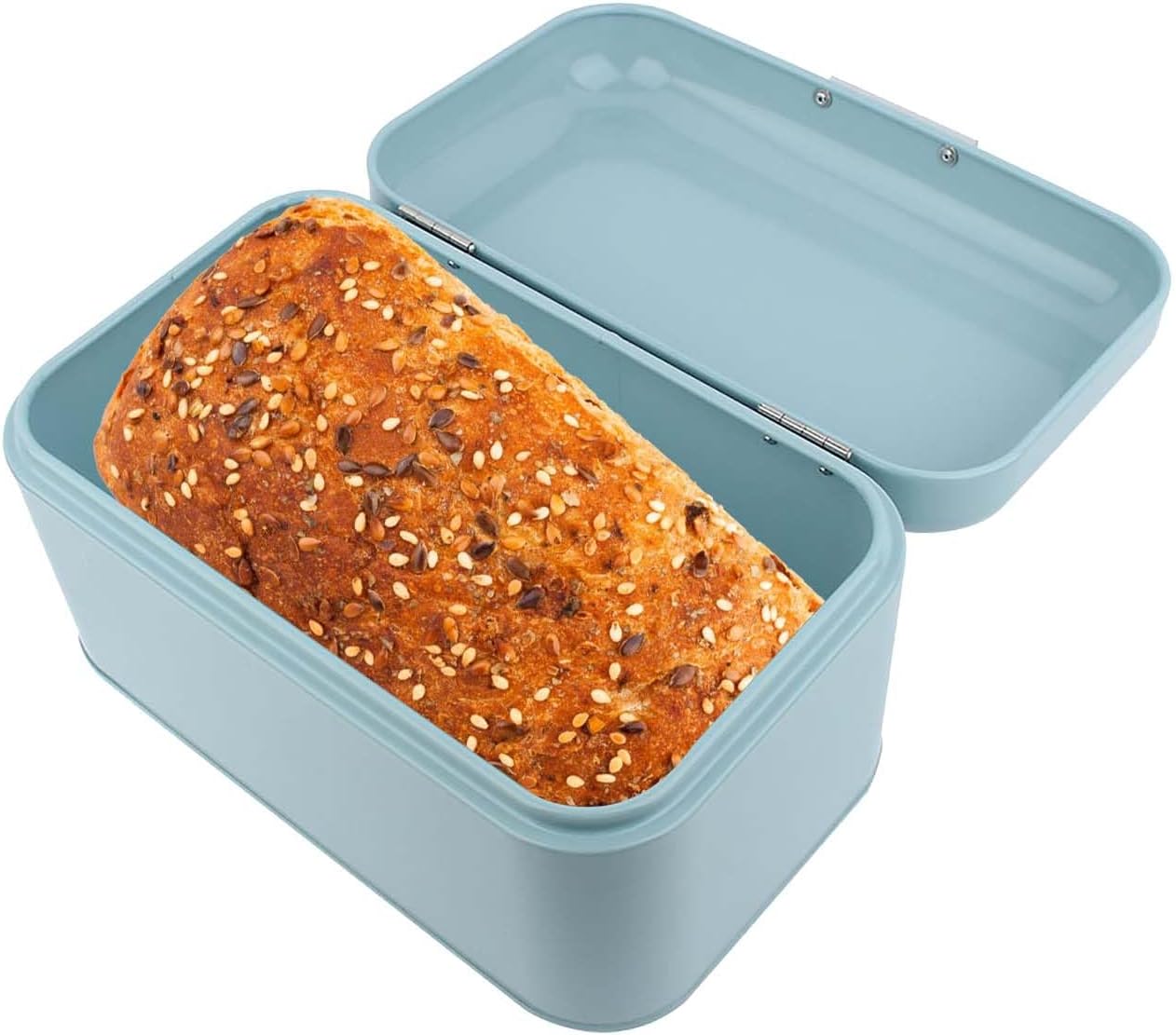 Jerliflyer Bread Bin, Solid Color Retro Metal Bread Bin Box
