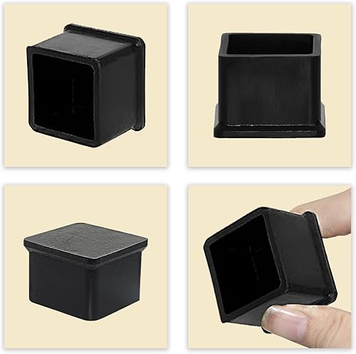 Miniatura 49 de Flyshop 8 tapas para patas de sillas de patio, de PVC, protectores de suelo cuadrados para patas de silla, fundas cuadradas para muebles, 3/4 PVC