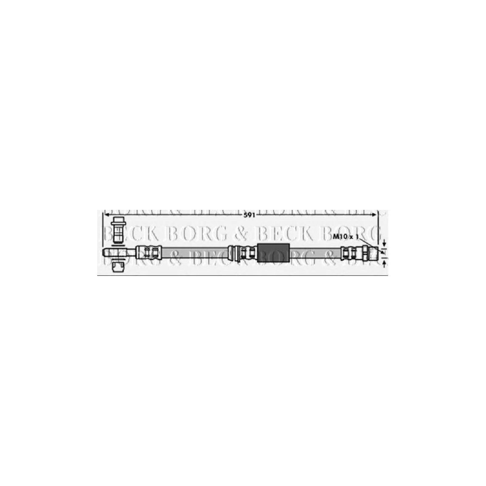 Borg & Beck BBH7640 Brake Hose To Fit Ford Ranger Mazda BT-50