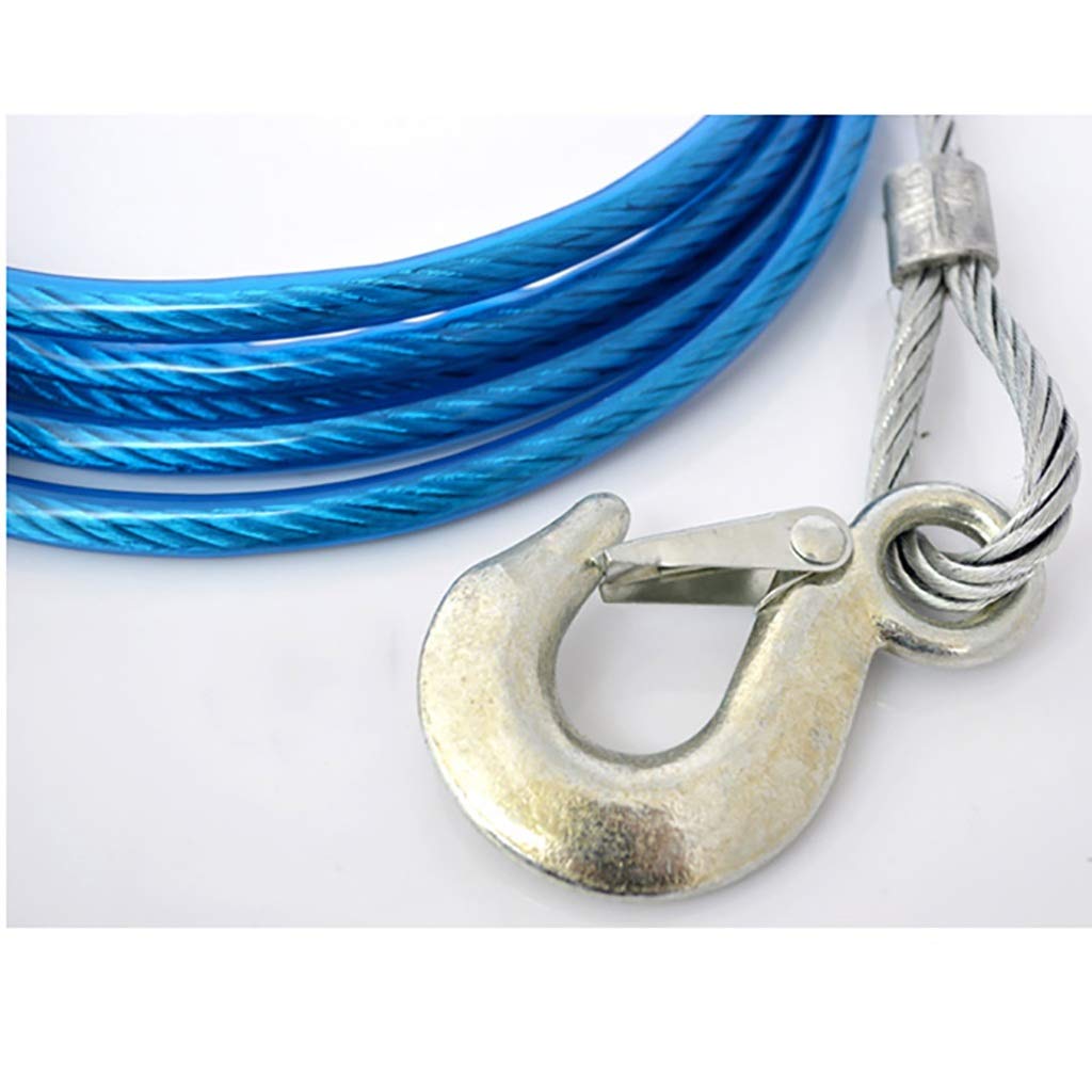 Correa de Remolque, Cuerdas de Remolque Correa de Tracción de Alambre Deo de 3 Metros, Correa de Tracción Resistente, Cuerda de Tracción de Hasta 4 Toneladas, Portátil Y Duradera, Azul