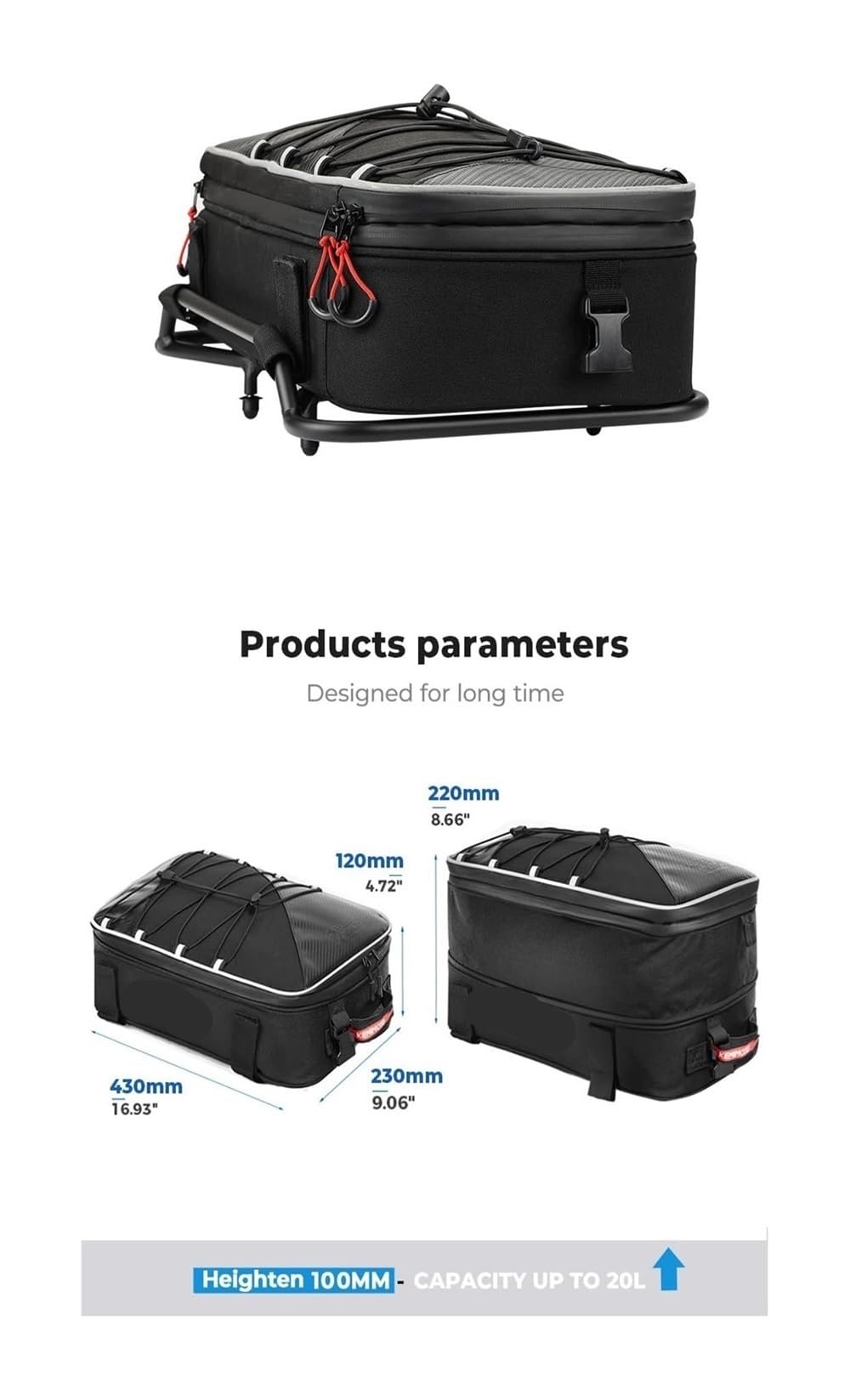 Per BMW R1200GS R1250GS F750GS F850GS LC ADV 2013-2022 Portapacchi Top Rack Bagagli Laterali Box Borse Borsa Moto Moto Portapacchi(1 Pair Side Bags)