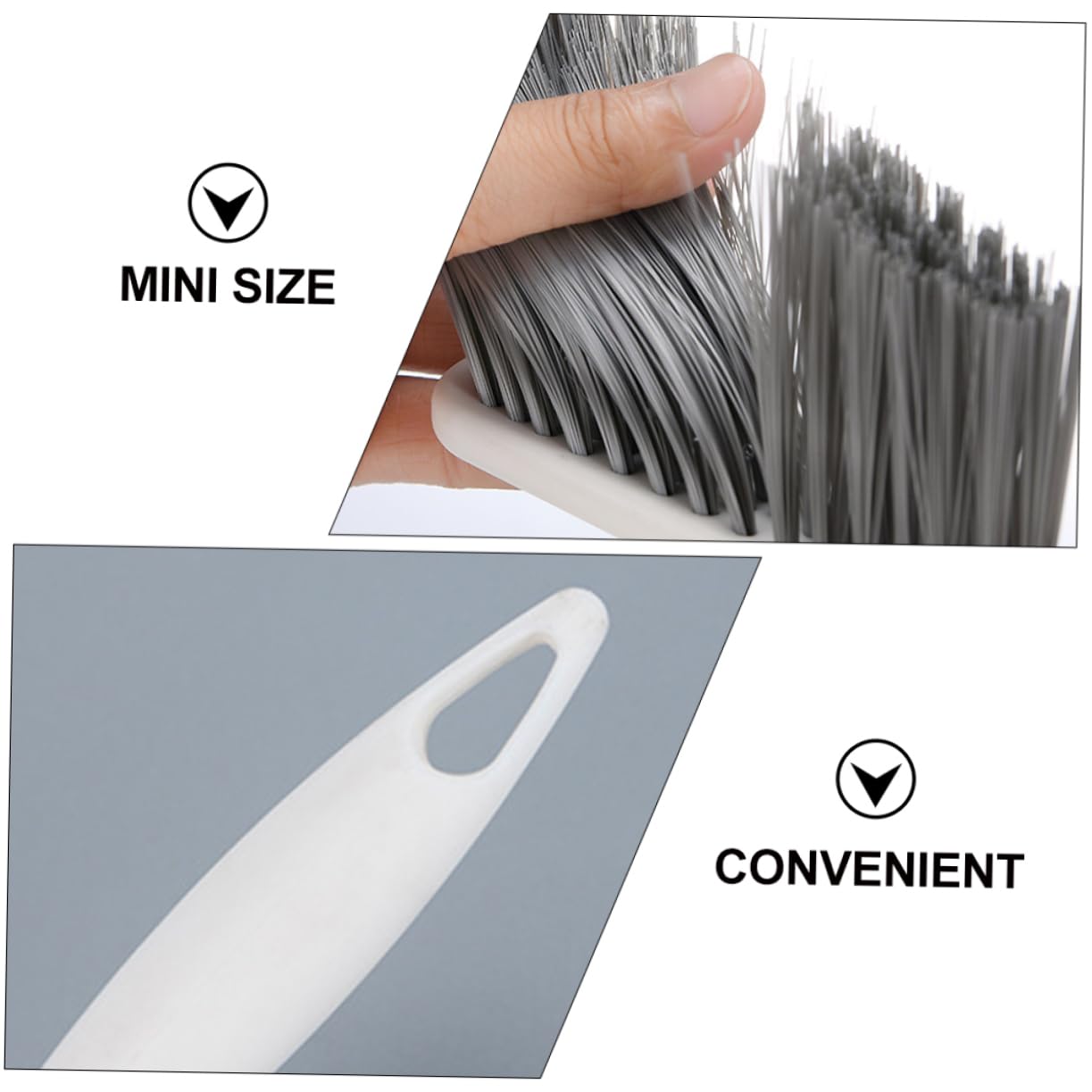 minkissy 1 Set Children's Dustpan Broom Household Cleaning Brush Mini Broom Desk Pet Cleaning Tool Mini Dustpan Brush Pet Hair Broom Sweeper Broom Broom for Small Pp White Accessories