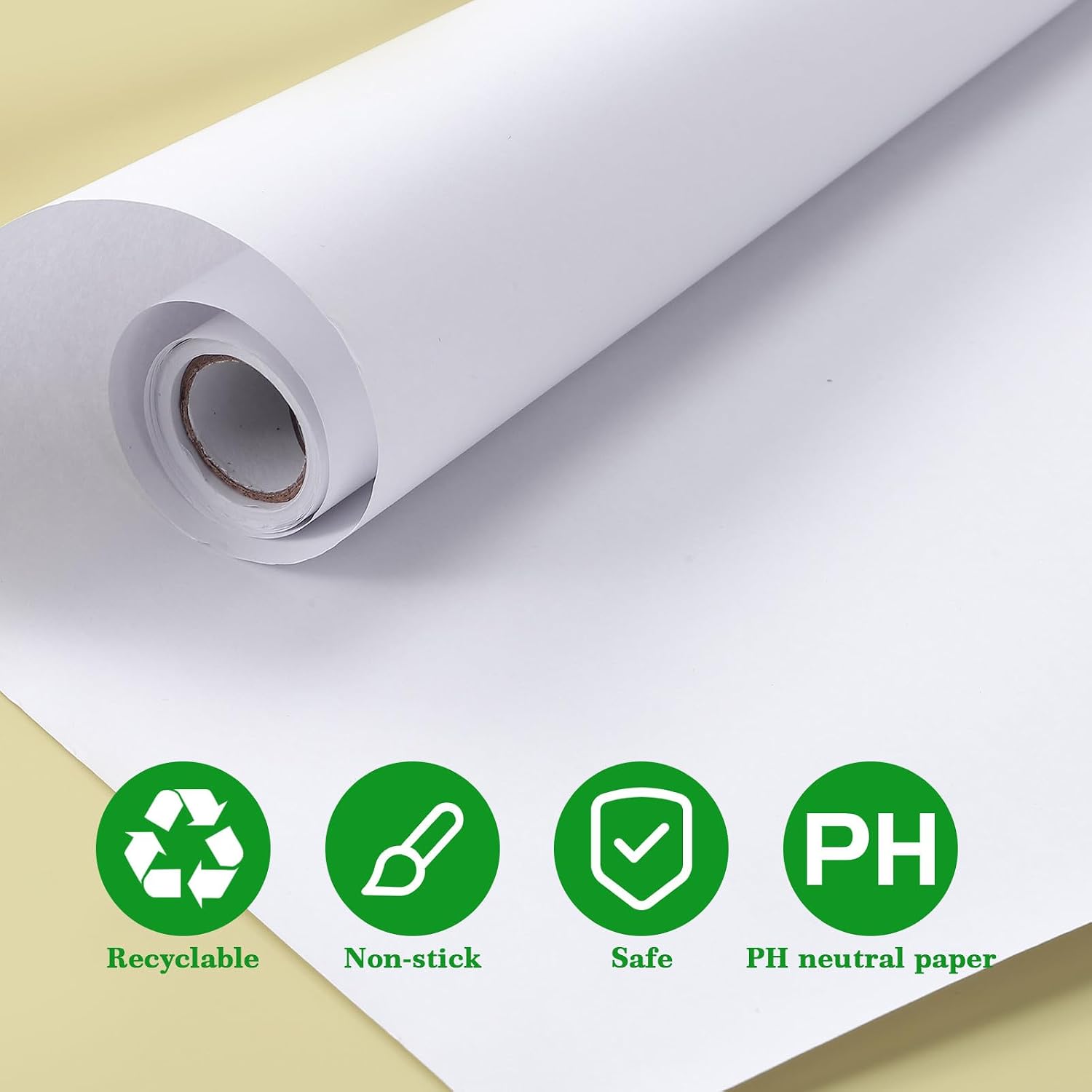 NOLITOY White Drawing Paper Roll 65Ft for Sketching Painting and Craft Projects Acid-Free Recycled Art Paper Compatible with Pencils Ink and Pastels