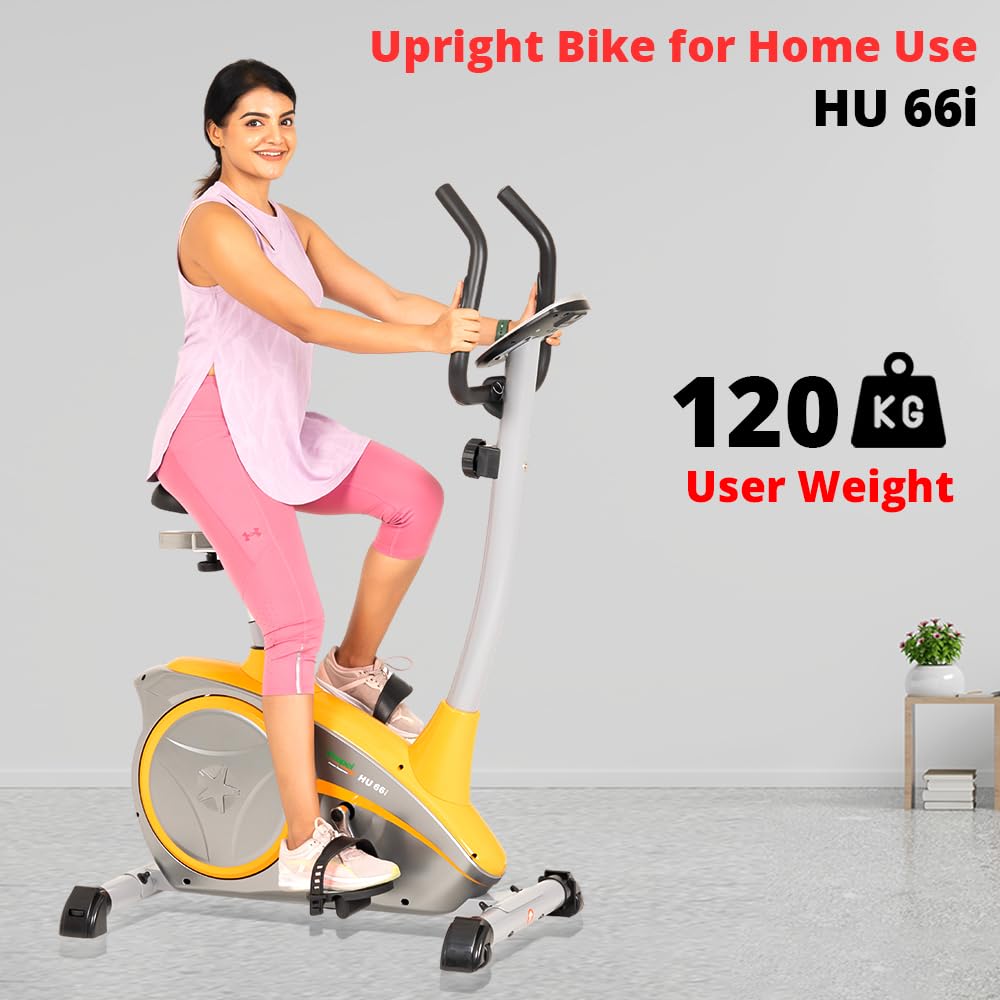 Propel FitnessOne HU 66i Upright Smart Exercise Bike/Cycle for Home Use  Levels Magnetic Resistance LCD Display Adjustable Seat Kg Flywheel