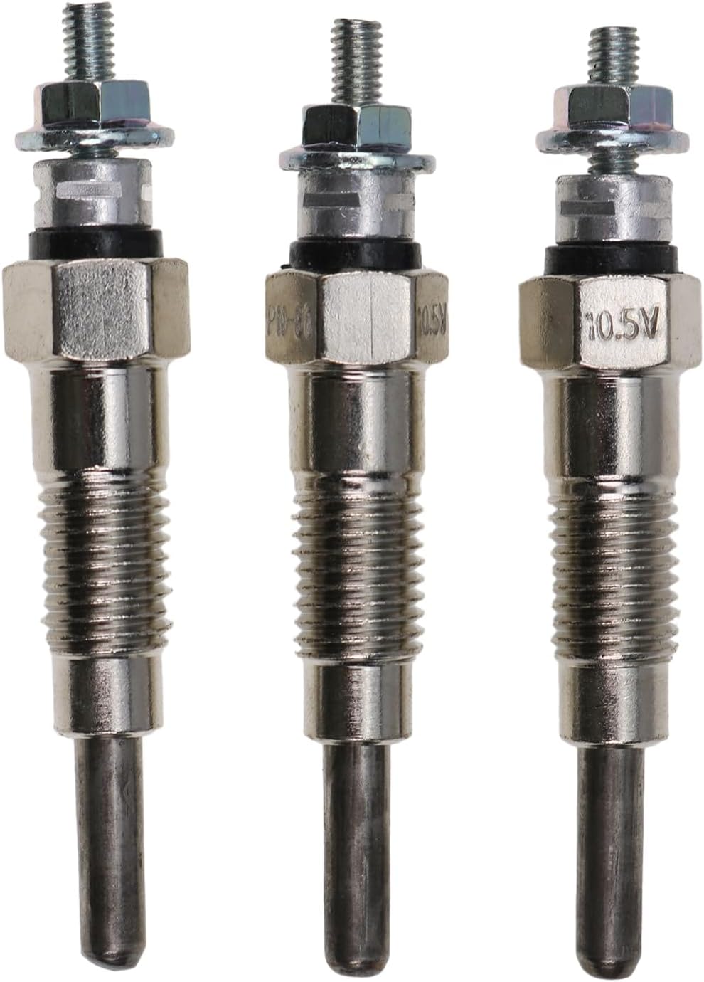 FridayParts 3PCS Glow Plug KB-15694-65510 KB-15694-65512 KB1569465510 KB1569465512 Compatible for Kubota Engine D600 D640 Cub Cadet Lawn Tractor 1772 1782 Replacement