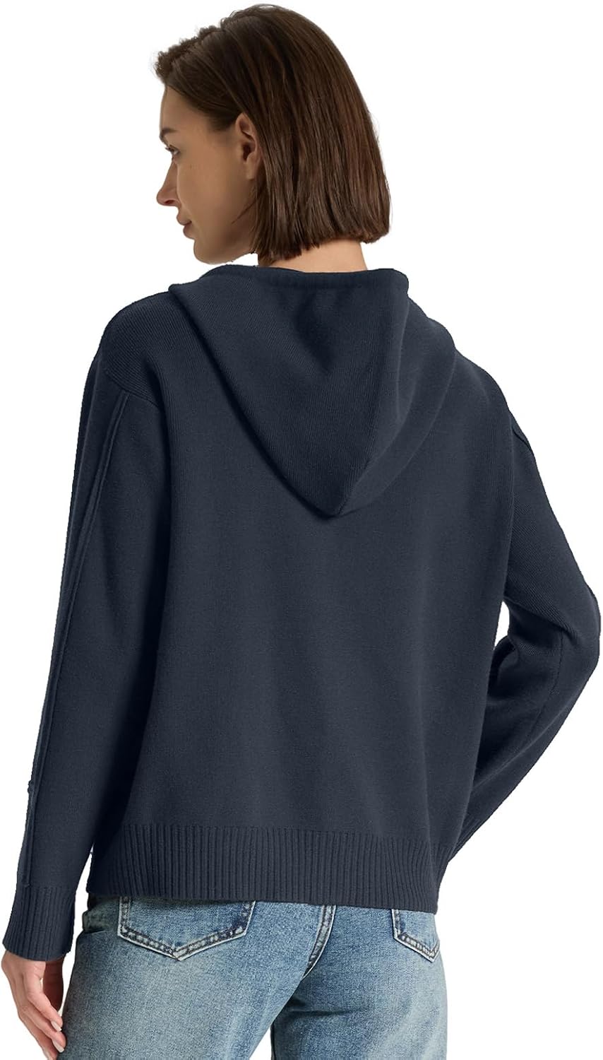 Women’s Full Zip Up Hoodies Soft Knit Sweaters Drawstring Long Sleeve Casual Trendy Oversized Cardigans - Image 8