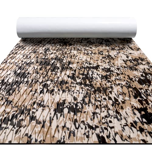 FOCEAN Boat Flooring EVA Foam Boat Decking Camo Self-Adhesive Marine Mats for Jon Boats Bass Boat RV Kayak 94.5x 15.7 Desert Camo