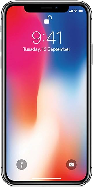 Apple iPhone X, 64GB, Space Grey (Renewed)