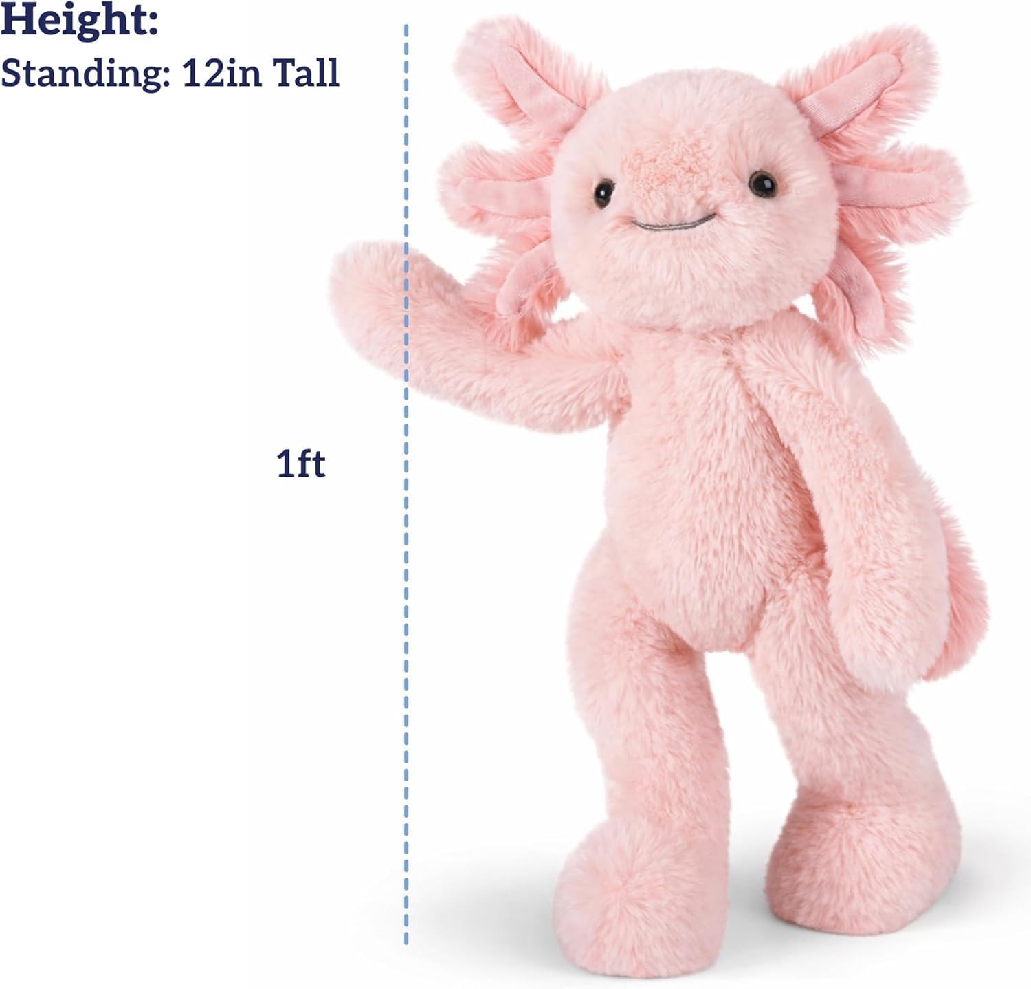 Vermont Teddy Bear Axolotl Stuffed Animal 12" | USA Bear Hospital Care image 3