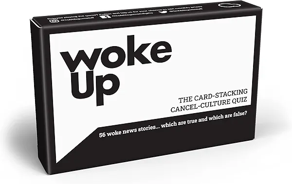 Bubblegum Stuff Woke Up - The Woke AF Trivia Game - Fun True or False Card Stacking Game - Card Games for Adults - Adult Games for Game Night
