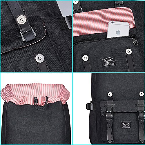 Travel Laptop Backpack, Outdoor Rucksack, School backpack Fits 15.6"(Linen Black2pcs)