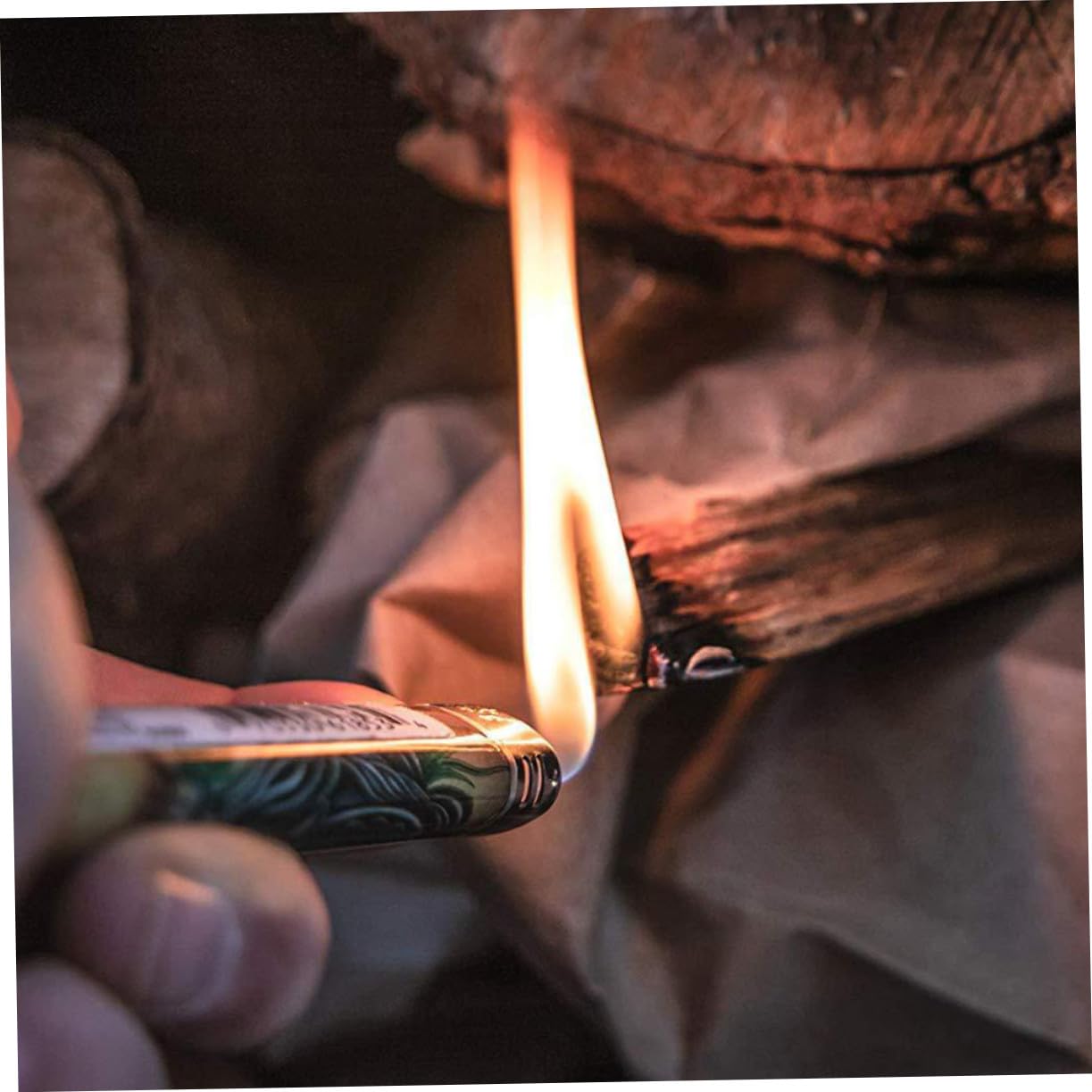 ifundom Kit Allume-feu Bois Naturel Séché pour Camping Barbecue Cheminée Poêle Four à Pizza Extérieur