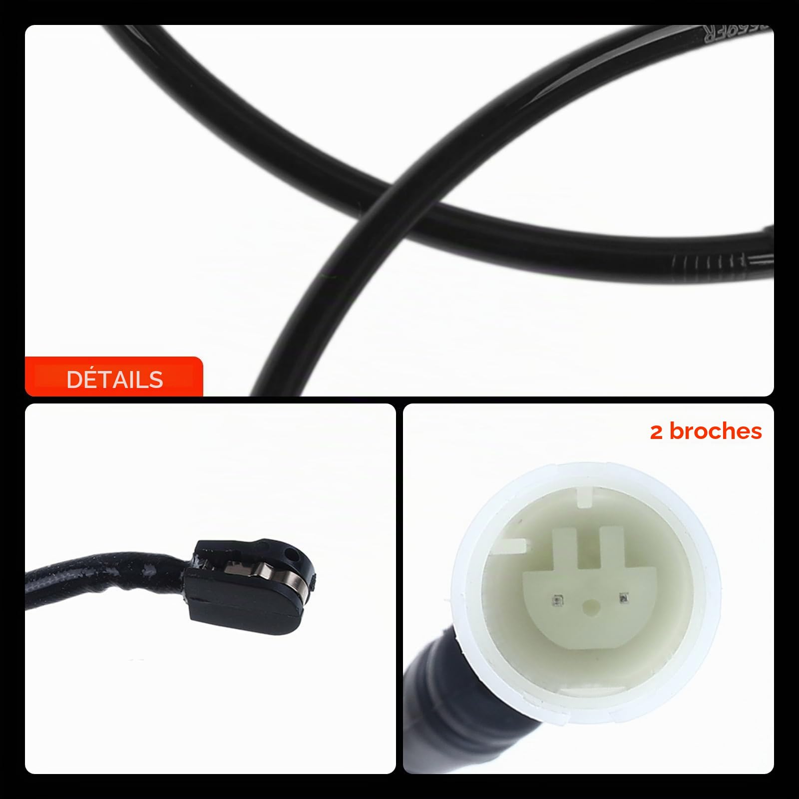 Frankberg 2 contacts d'avertissement d'usure des plaquettes de frein, | avant Compatible avec: Série 1 Cabriolet E88, Série 1 E81, Coupé Série 3 E92, Série 3 Touring E91, Série 3 Cabriolet E93