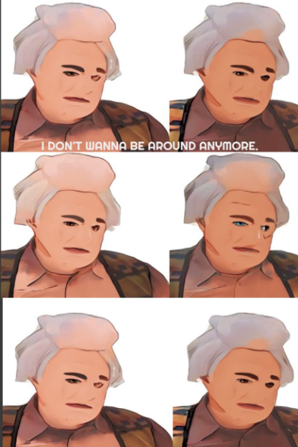 Notebook - I Don't Wanna Be Around Anymore: "I think you should leave" art on notebook