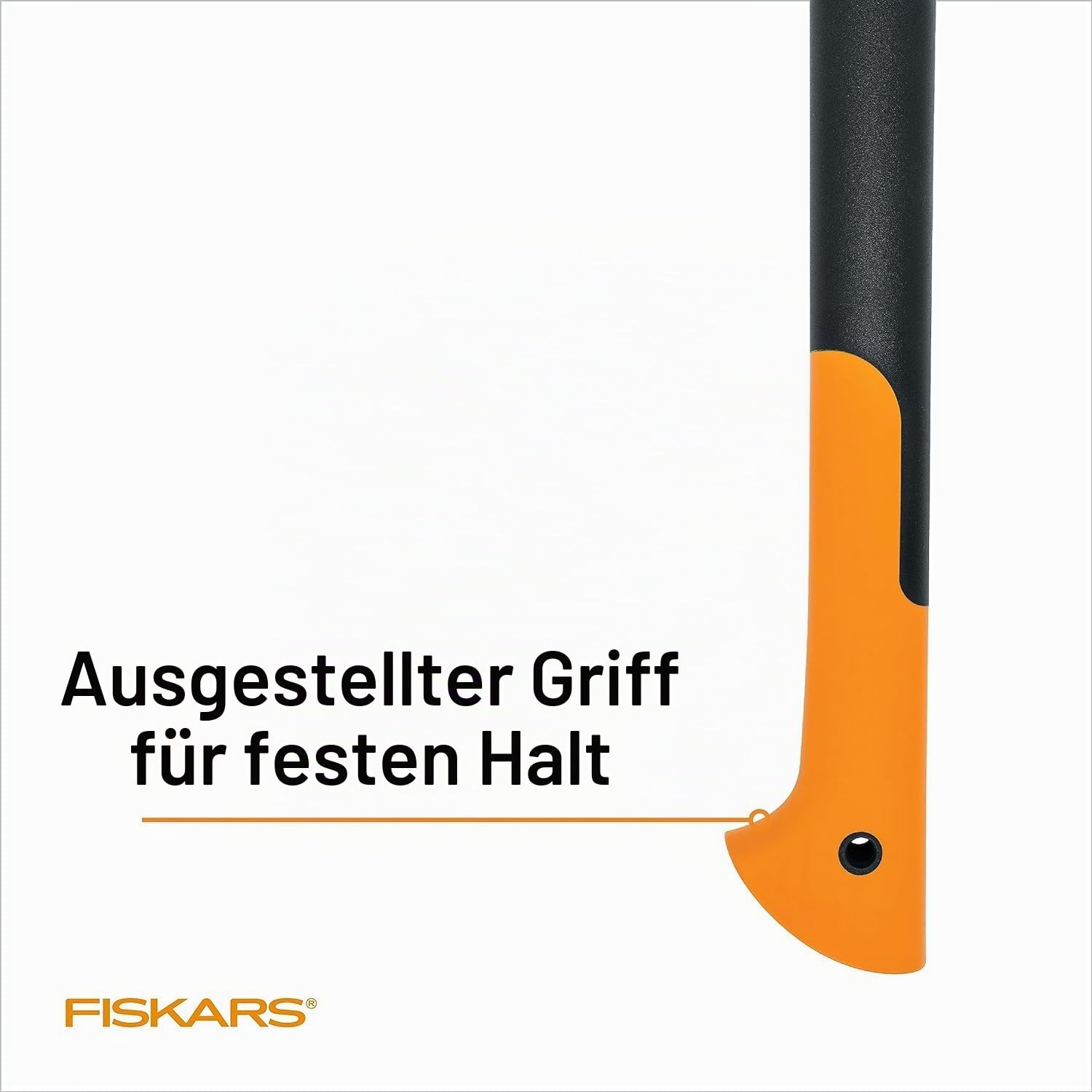 Fiskars 30,5 cm Hakenkaron, Rutschfester Griff mit spitzer, abgewinkelter Klinge, Landschaftsbauwerkzeug zum Drehen, Ziehen, Stapeln von Holzscheiten, Schwarz/Orange