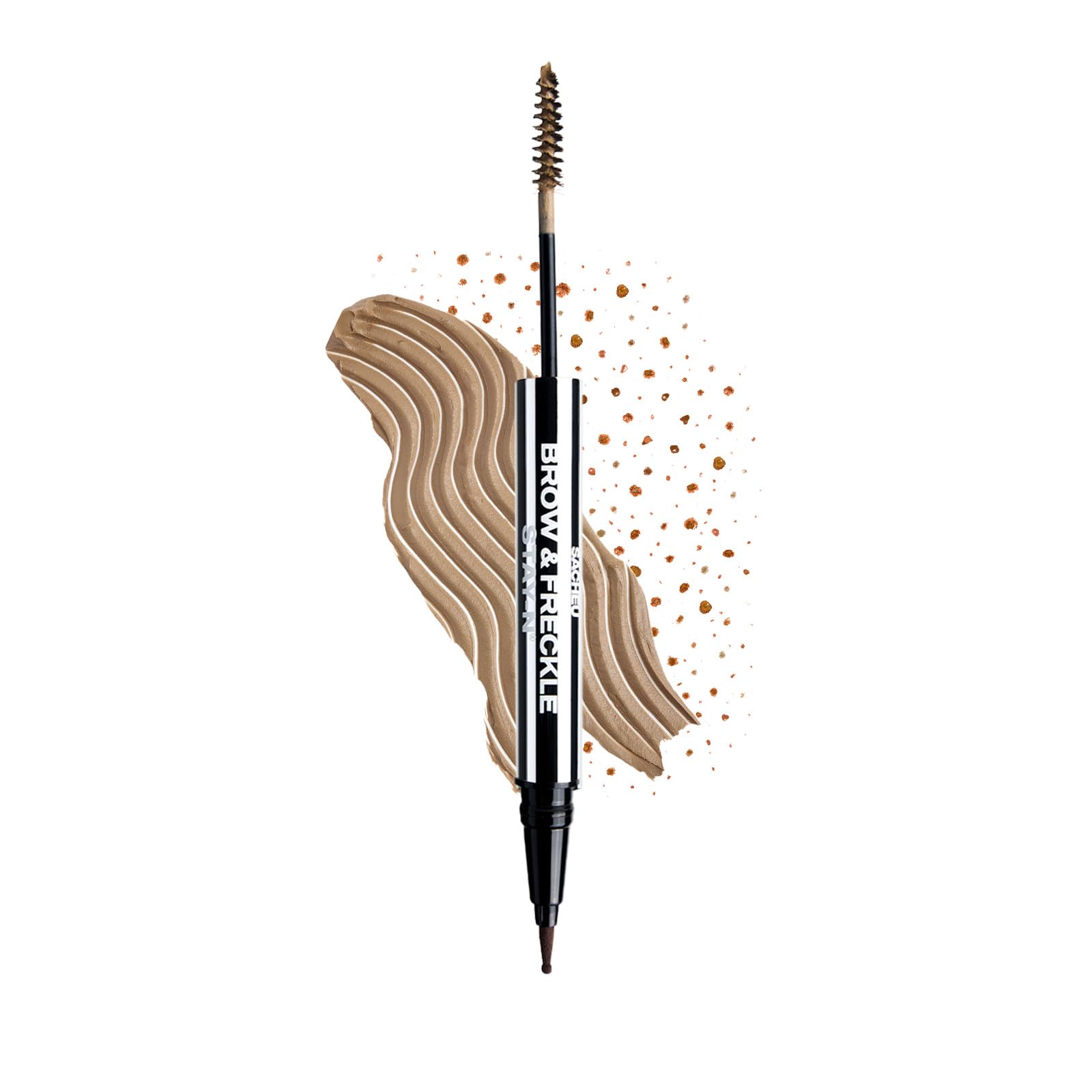 Sacheu Brow & Freckle STAY-N Tinted Eyebrow Gel & Faux Freckle Pen, 2-in-1 Longwear Water Resistant Brows Tint