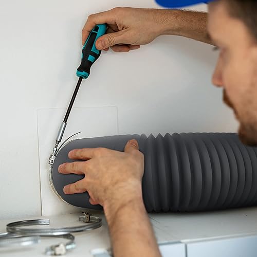 Miniatura 7 de iPower Manguera de ventilación flexible de 4 pulgadas y 8 pies de conducto de aluminio de 4 capas de protección para secadora de calefacción,