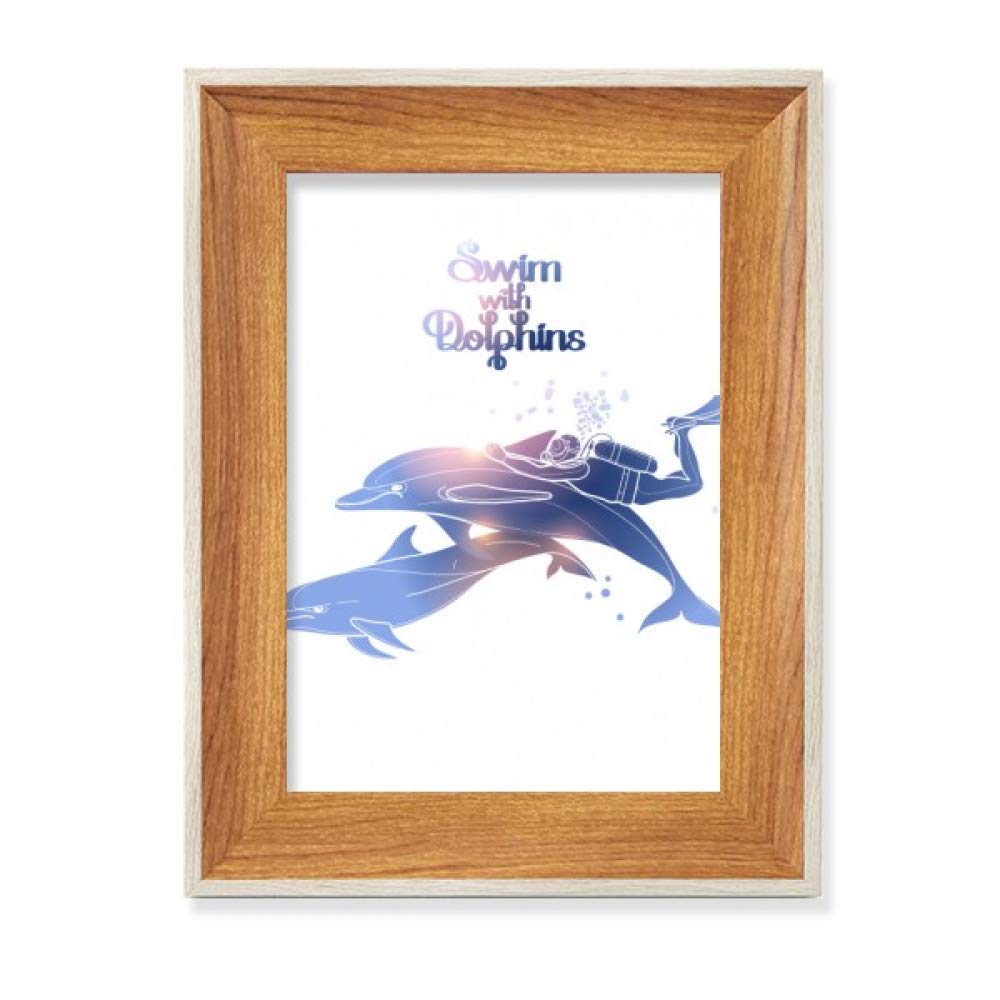 Cadre photo bois dauphins : le cadeau idéal en peinture d'art de bureau