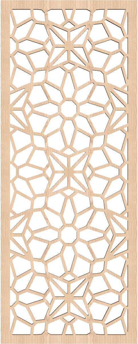 Lock Haven Decorative Pierced Fretwork Wood Wall Panels, 15 3/8"W x 39 3/8"H x 3/8"T, Red Oak