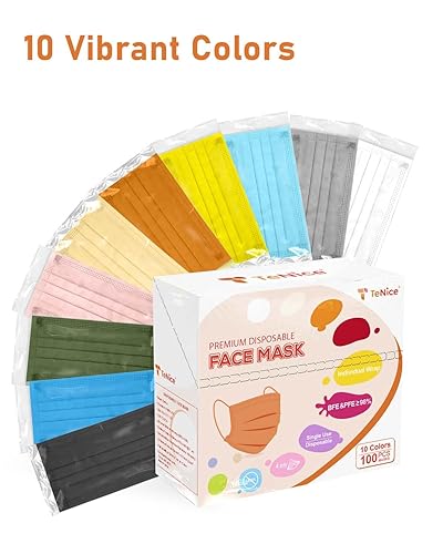 Miniatura 140 de Mascarillas desechables paquete de 100 unidades, 4 capas ASTM nivel 3 grado médico, transpirables para protección al aire libre de adultos, Sinfonía