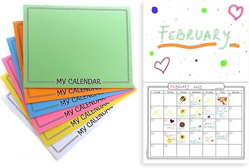 Miniatura 7 de Hygloss Productos Libros de calendario en blanco - Haz tu propio álbum de recortes - Cubiertas brillantes surtidas con páginas blancas - 12 meses
