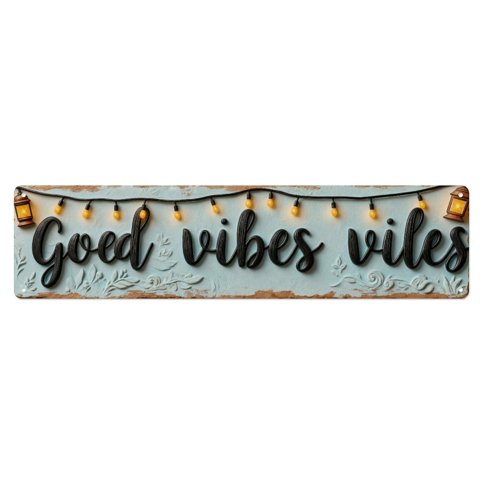 Good Vibes Only Sign Metal Tin Sign Plaque