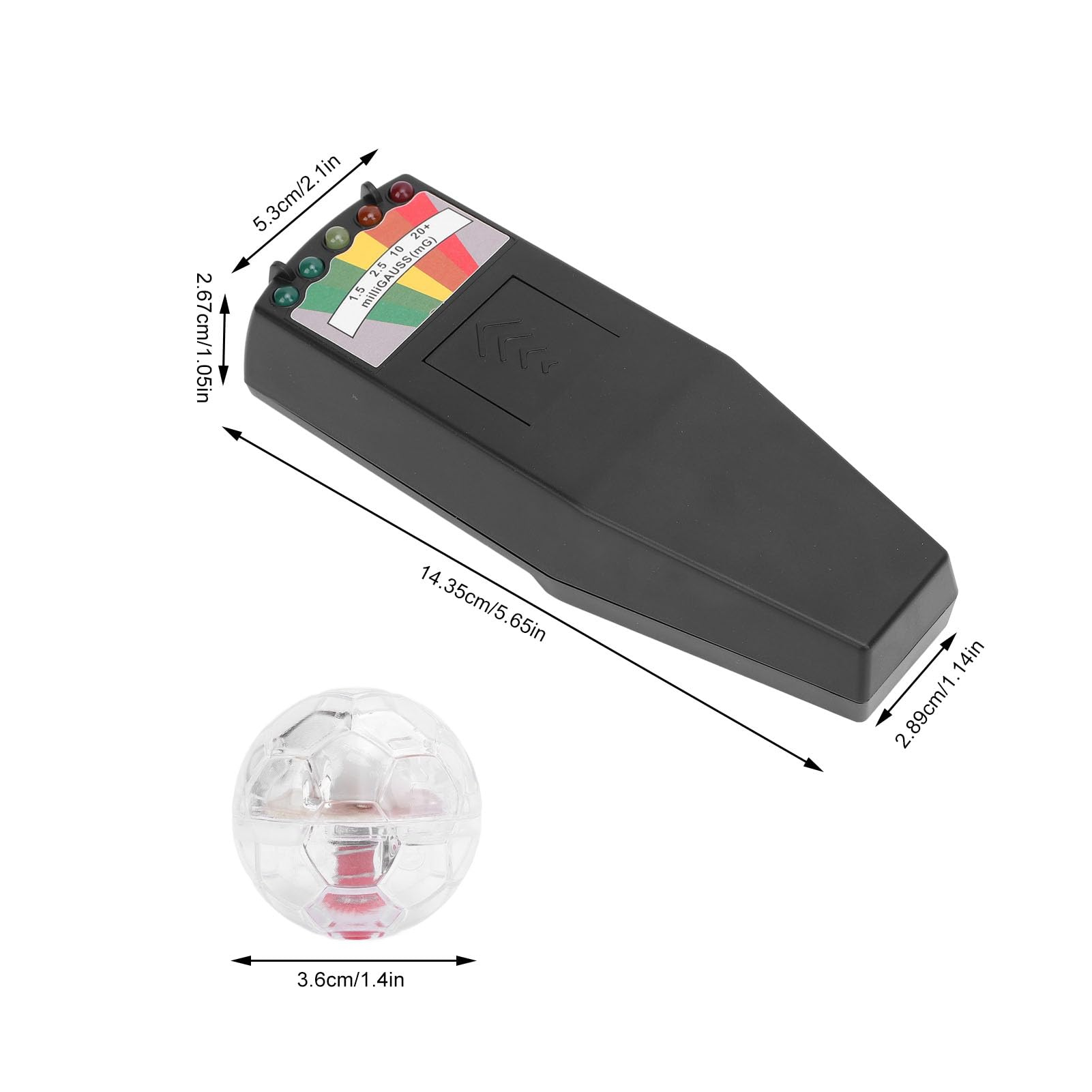 Fafeicy Kit de Equipos de Caza de Fantasmas con Medidor EMF y Bolas de Gato de Movimiento - Detector Paranormal para Uso en Casa, 50Hz a 2000MHz, 178 G