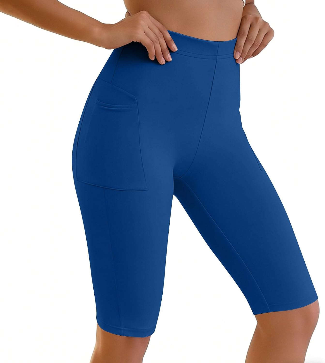 Yoga Pants with Pockets for Women Solid Leggings Athletic Tights High Waisted Stretch Workout Bottoms for Gym Running